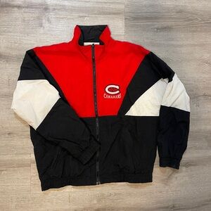 Vintage Canadiens Red and Black Windbreaker